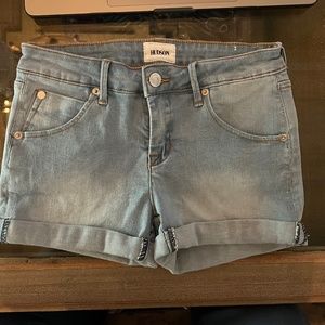 Girls Hudson Rolled Cuff Denim Shorts Light Blue, LIKE NEW Size 14